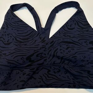 Athleta Black Animal-Print Sports Bra